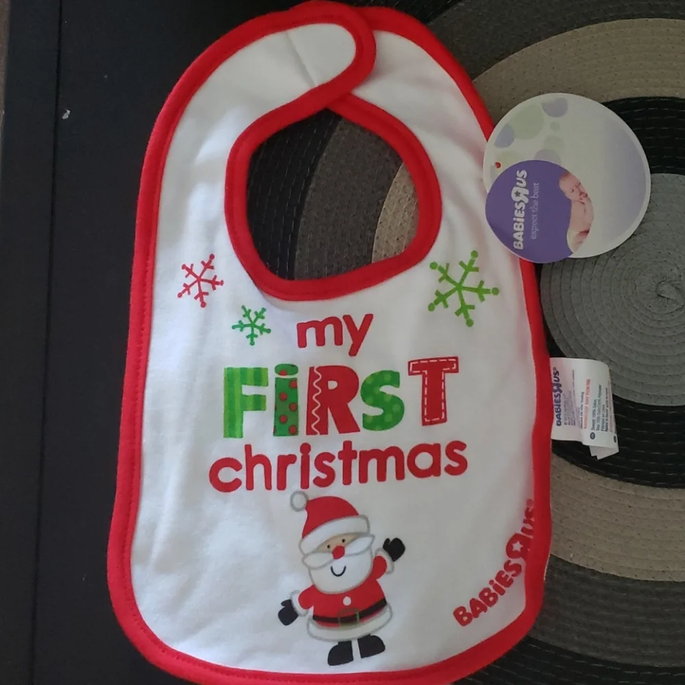 NWT My First Christmas bib infant